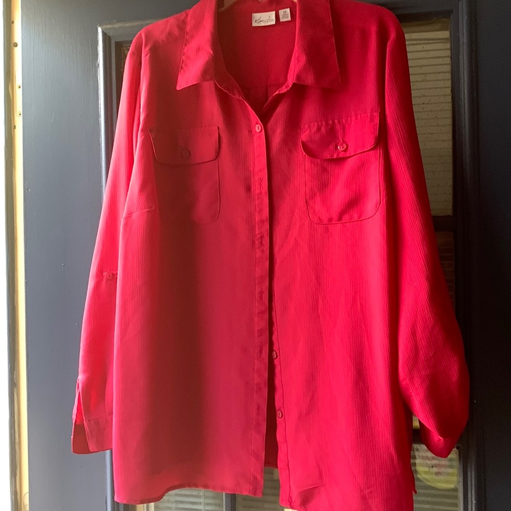 Kim Rogers fushia blouse. Size 3X